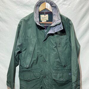 Vintage 90s Woolrich Wool Lined Field Jacket Men’s Small Green Nylon Coat